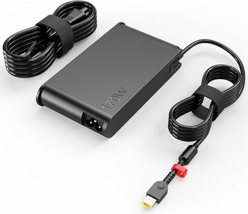 170W Laptop Charger for Lenovo Legion Slim 5 5i ThinkPad P1 P16 P70 P71 P72 P73 P51 P52 IdeaPad Pro 5 5i Yoga Pro 9i Lenovo LOQ ADL170SCC3A 4X20S56697 ADL170SDC3A ADL170SLC3A 20V 8.5A AC Adapter Cord in Kuwait