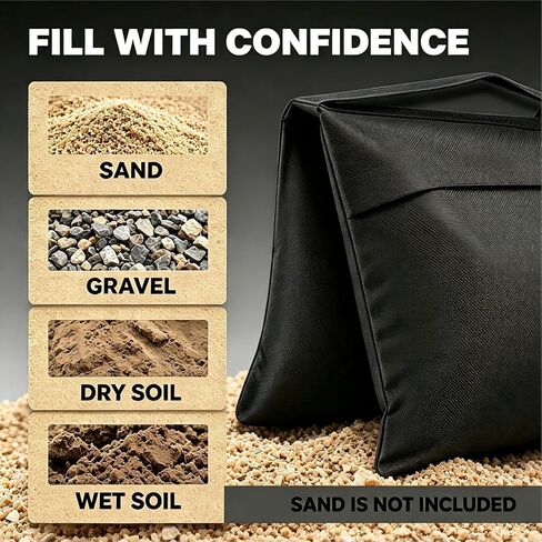 2 PCS Sand Bags for Weight, Weighted Sandbags, Canopy Weights with Straps in Saudi Arabia