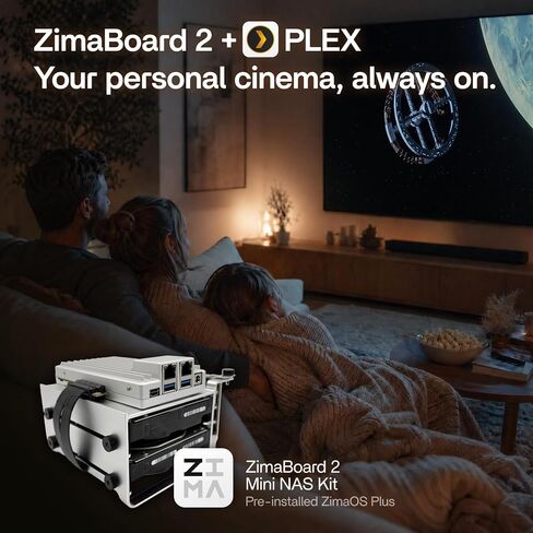zimaboard 2 832 x86 Home NAS, Quad-Core N150, 8GB DDR5, 32GB eMMC, PCIe 3.0×4 Expansion, Dual SATA 3.0 & Dual 2.5GbE, Fanless 24/7 Storage Server with ZimaOS for Docker, Media, Backup, Home Lab in Saudi Arabia