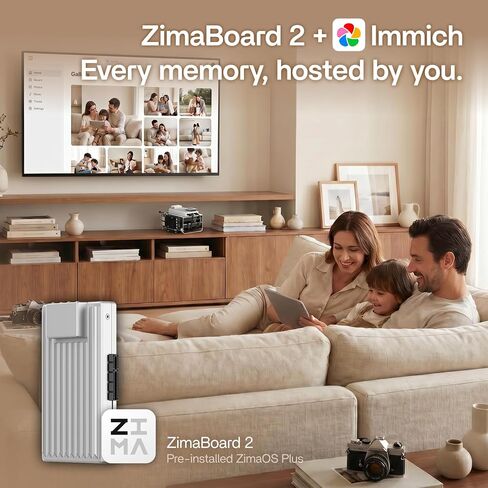 zimaboard 2 832 x86 Home NAS, Quad-Core N150, 8GB DDR5, 32GB eMMC, PCIe 3.0×4 Expansion, Dual SATA 3.0 & Dual 2.5GbE, Fanless 24/7 Storage Server with ZimaOS for Docker, Media, Backup, Home Lab in Saudi Arabia