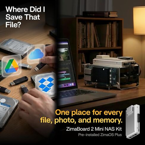 zimaboard 2 832 x86 Home NAS, Quad-Core N150, 8GB DDR5, 32GB eMMC, PCIe 3.0×4 Expansion, Dual SATA 3.0 & Dual 2.5GbE, Fanless 24/7 Storage Server with ZimaOS for Docker, Media, Backup, Home Lab in Saudi Arabia