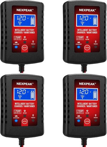 4-Pack 1.75A Car Battery Charger, 6V &12V Smart Battery Trickle Charger in Kuwait