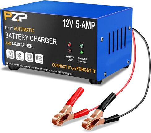 12V 24V Manual Battery Charger Maintainer, 0 to 15A Arbitrarily Adjustable Car Battery Trickle Charger, Battery Desulfator with Repair, Winter Mode, Suitable for AGM Gel Deep Cycle Truck RV ATV in Saudi Arabia