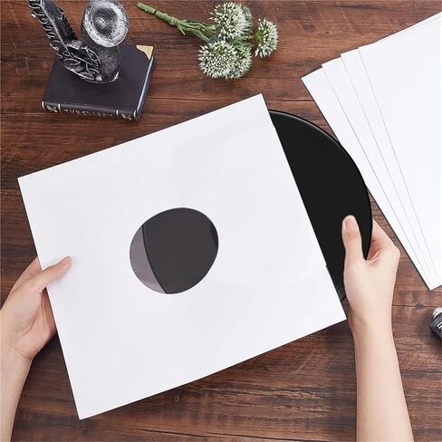 Record Sleeves 20Pcs 12-Inch Anti-Static Vinyl Record Sleeves, Paper Poly Lined with PE Film in Saudi Arabia