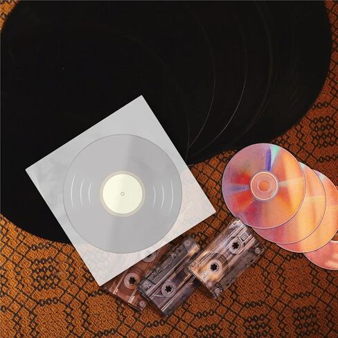 Record Sleeves 50Pcs Clear Vinyl Record Outer Sleeves, 12-Inch Transparent Dust Proof Album Cover in Saudi Arabia