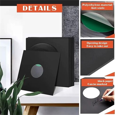 Record Sleeves 20pcs LP Album Covers & Kraft Paper Storage Bags for Vinyl Record Protection in Saudi Arabia