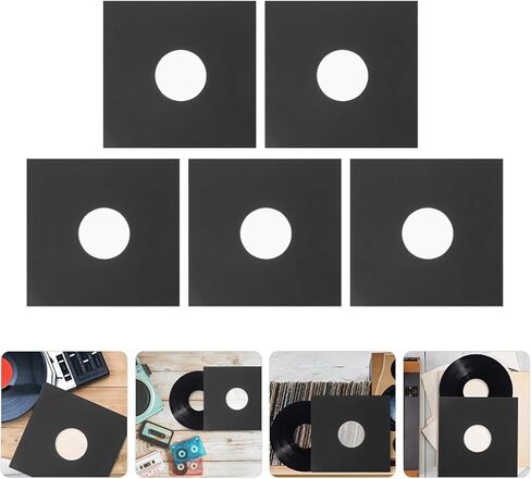Record Sleeves 12pc 7/10/12-Inch Anti-Static Record Sleeves, Paper Poly Lined Dustproof Inner Covers in Saudi Arabia
