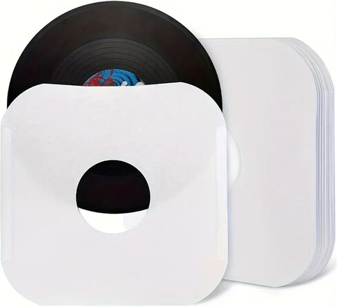 Record Sleeves 50 PCS 12-Inch Vinyl Sleeves, Round Corner Kraft Paper LP Inner with Center Hole in Saudi Arabia