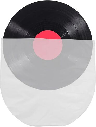 Record Sleeves 100Pcs Clear Vinyl Record Sleeves, 30cm Dust Resistant Inner Bags for CD Protection in Saudi Arabia