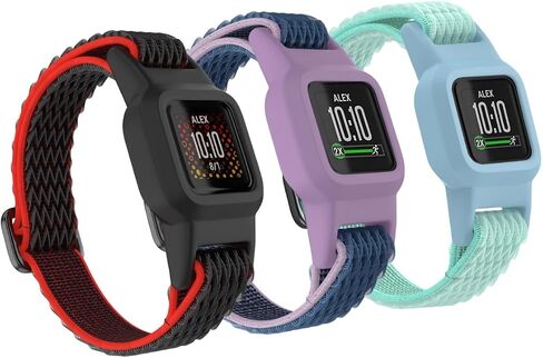 Vanet 3 عبوات متوافقة مع Garmin Vivofit Jr 3 Bands للأطفال، أربطة رياضية ناعمة من السيليكون قابلة للتنفس قابلة للتعديل بديلة للفتيات والأولاد in Kuwait