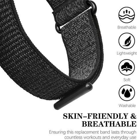 HSWAI Nylon Wristband Compatible with Hume Band 2.0, Soft Breathable Hook-and-Loop Adjustable Sport Replacement Strap for Women Men in Kuwait