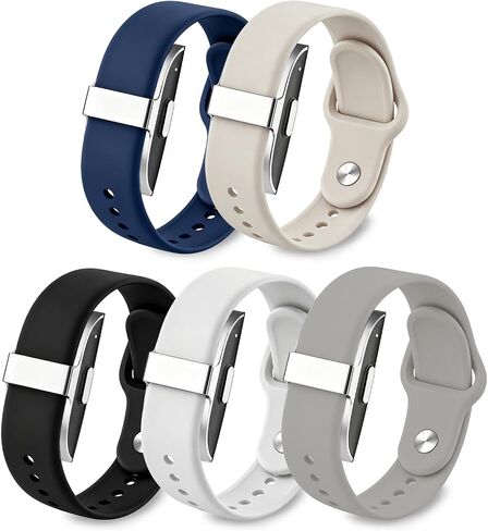 5 Pack Silicone Strap Compatible with Hume Health Band 1.0, Soft Breathable Waterproof Sport Wristband for Women Men in Saudi Arabia