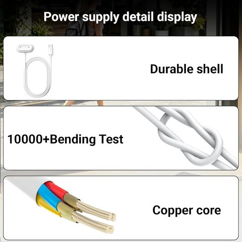 USB-C Charger Cable Compatible with Google Fitbit Air White in Kuwait