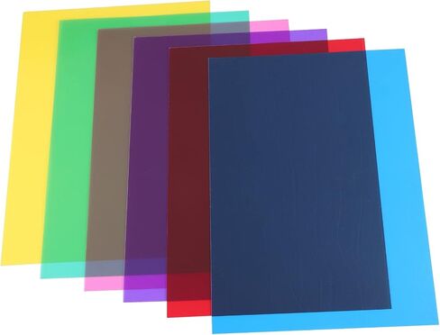 Color Gel Film 6 Color Pack for Lighting 30x21 cm PVC Reusable in Saudi Arabia