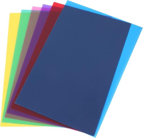 Color Gel Film 6 Color Pack for Lighting 30x21 cm PVC Reusable in Saudi Arabia