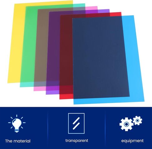 Color Gel Film 6 Color Pack for Lighting 30x21 cm PVC Reusable in Saudi Arabia