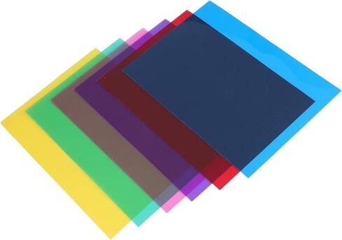 Color Gel Film 6 Color Pack for Lighting 30x21 cm PVC Reusable in Saudi Arabia