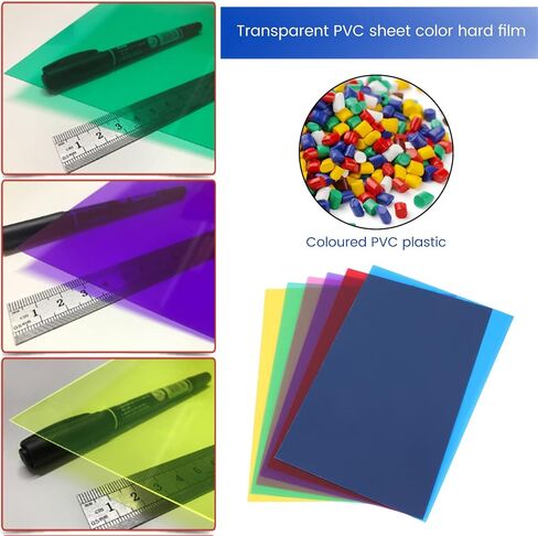 Color Gel Film 6 Color Pack for Lighting 30x21 cm PVC Reusable in Saudi Arabia
