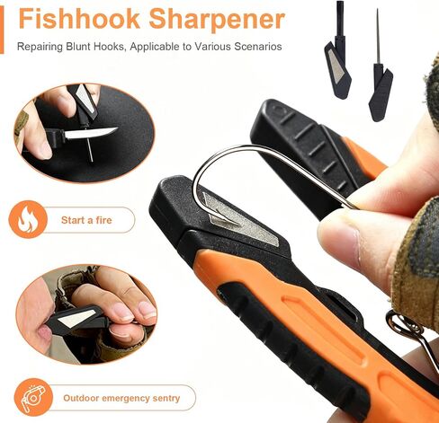 7" Split Ring Fishing Pliers, Multi-Function Line Cutter Sheath & Lanyard in Kuwait