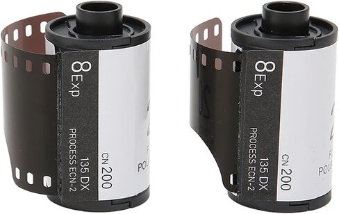 2 Rolls 35mm Camera Color Film ISO 200, High Saturation HD Color Negative Film, 8 Exposures per Roll for 135 Cameras, Ideal for Portraits and Action Photography in Kuwait