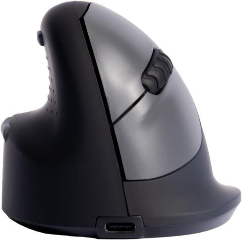 R-Go HE Ergonomic Mouse for Left Hand, Bluetooth 5.0, Silent Click, Vertical Design, with Break Software, Anti Carpal Tunnel, Rechargeable Wireless Mouse, for Windows/Mac, Customisable Buttons, Black in Kuwait