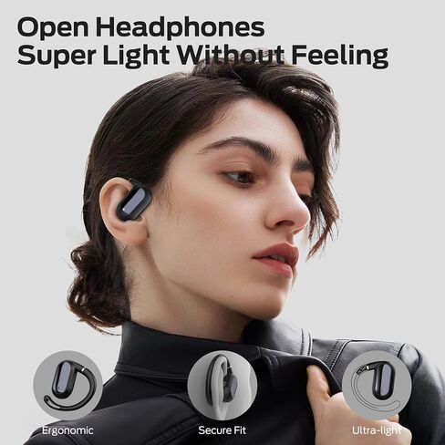 Oraolo Open Ear AC322 Wireless Earbuds, Bluetooth 5.4 Headphone, 36H Playtime, IPX5 Waterproof, Open-Ear Design, Secure Fit for Running & Workout, Clear Calls in Saudi Arabia