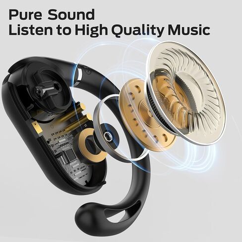 Oraolo Open Ear AC322 Wireless Earbuds, Bluetooth 5.4 Headphone, 36H Playtime, IPX5 Waterproof, Open-Ear Design, Secure Fit for Running & Workout, Clear Calls in Saudi Arabia