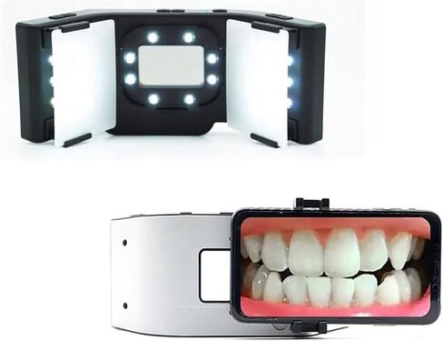 Mobile Photography Light, Oral Led Photography Kits with 20 Led Lights and 6000-6500k Adjustable, 3 Group Lights Adjusted Independently for Clinics & Home Salons. in Saudi Arabia