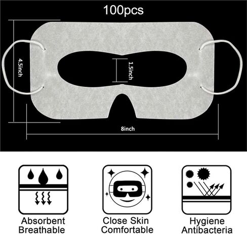 Disposable VR Mask 100Pcs Disposable VR Eye Covers for Meta Quest 3S, Sweat Guard Face Mask Protector in Saudi Arabia