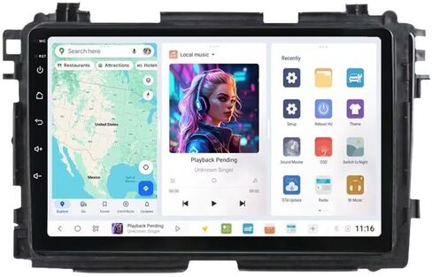 DUDUAUTO Car Radio for Honda Vezel HR-V HRV 2013-2022 Stereo 4GB+64GB in Saudi Arabia