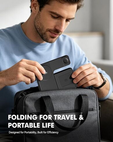 25W MagSafe Charging Station, 3-in-1 Magnetic Wireless Travel Charger Stand in Saudi Arabia