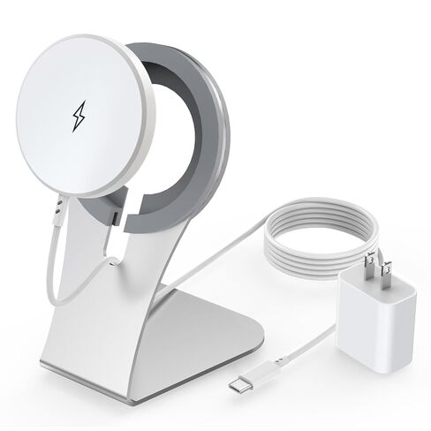 Magnetic Wireless Charger for Apple iPhone 17 Mag Safe Charging,USB-C Charger Block & 6FT 15W Fast Wireless Charging Pad Stand for iPhone 17/17Air/17Pro/17 ProMax/16/16 Plus/15/14/13/12 Series,AirPods in Kuwait