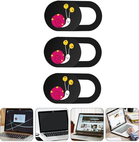 MERRYHAPY 3pcs Webcam Cover Laptop Privacy Protect Slide Camera Cover Abs Material Snail Shape Easy to Use Privacy Protection for Laptop and Tablet in Kuwait
