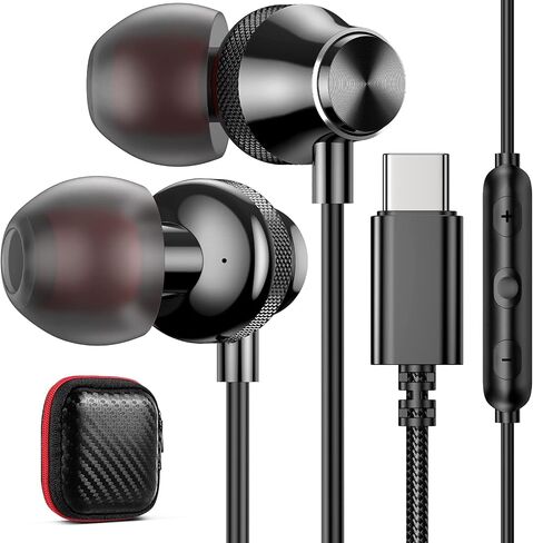 USB C Wired Earbuds Headphones with Mic for Google Pixel 11 10 10a 9 9a 8 7 in Kuwait