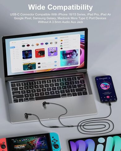 Wired Earbuds USB-C Headphones for Samsung Buds Galaxy S26 S25 Ultra S24 in Kuwait