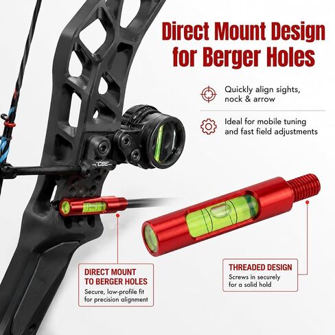 2-Pack Berger Hole Bow Level, Aluminum Archery Leveling Tool in Saudi Arabia