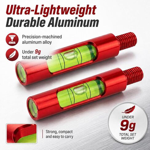 2-Pack Berger Hole Bow Level, Aluminum Archery Leveling Tool in Saudi Arabia