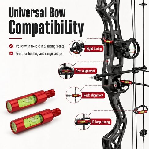 2-Pack Berger Hole Bow Level, Aluminum Archery Leveling Tool in Saudi Arabia