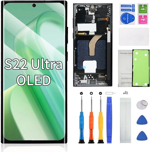 OLED Screen Replacement for Samsung Galaxy S22 Ultra 5G S22Ultra-Green in Saudi Arabia