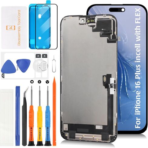 for iPhone 16 Plus InCell LCD Screen Replacement with Proximity Sensor Flex Cable 6.7" Display Assembly Touch Screen Digitizer Repair Kit A3290 A3082 A3289 A3291 in Saudi Arabia