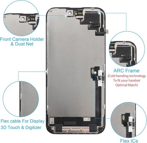 for iPhone 16 Plus InCell LCD Screen Replacement with Proximity Sensor Flex Cable 6.7" Display Assembly Touch Screen Digitizer Repair Kit A3290 A3082 A3289 A3291 in Saudi Arabia