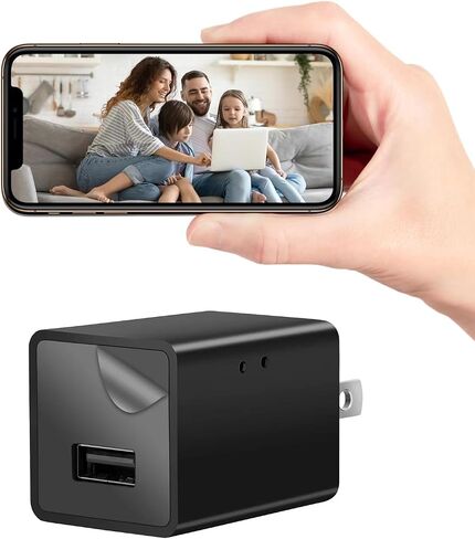 Hidden Spy Camera, USB Charger Design, 1080P HD, Motion Detection, Loop Recording, WiFi, Indoor Home Security Nanny Cam in Saudi Arabia