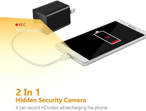 Hidden Spy Camera, USB Charger Design, 1080P HD, Motion Detection, Loop Recording, WiFi, Indoor Home Security Nanny Cam in Saudi Arabia
