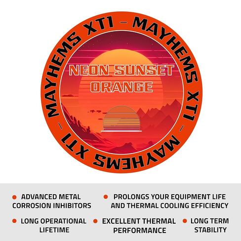 Mayhems - XT1 Premixed PC Coolant - Computer Water Cooling Fluid - Liquid Cooling, Thermal Performance Series, 5 Litre, Neon Sunset Orange in Saudi Arabia