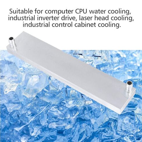 Aluminum Water Cooling Block, High Performance Liquid Cooler Heat Sink System for Computer CPU and Industrial Inverter Drive Silver 40x200mm in Saudi Arabia