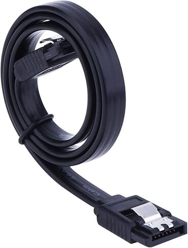 EN-Labs SATA III 6Gbps 1x Straight Data Cable and 90 Degree Angle w/Locking Latch Compatible with HDD SSD 3.0 Drives (2Pack) in Saudi Arabia