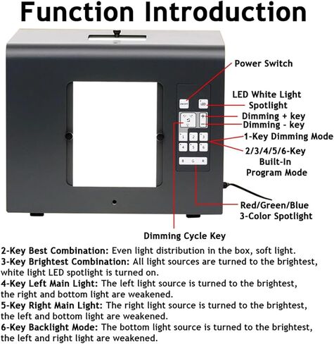 Portable Photography Light Box Kit with Dimmable LED Lights, 6 Light Modes for Jewelry and Small Product Photography, Soft Box for Professional Camera Shooting in Saudi Arabia