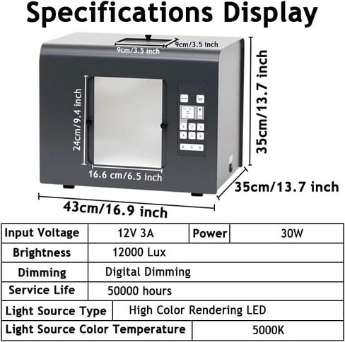 Portable Photography Light Box Kit with Dimmable LED Lights, 6 Light Modes for Jewelry and Small Product Photography, Soft Box for Professional Camera Shooting in Saudi Arabia
