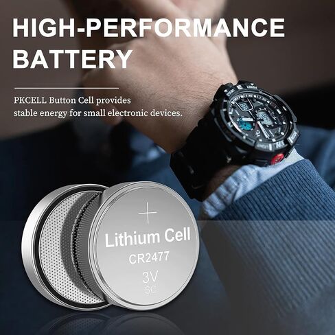PKCELL CR2477 Battery 10-Pack CR2477 3v Lithium Battery, 5 Year Shelf Life in Kuwait