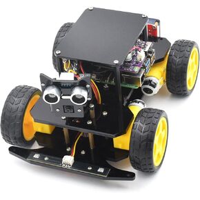 Adeept 4WD Mecanum Wheel Smart Car Kit for Raspberry Pi 5/4B/3B/3B+(Board Not Included), Line Tracking, Light Tracing, Obstacle Avoidance, Servo Motor, OLED Display, LED Dot Matrix Display in Kuwait